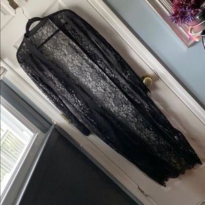 INTRICATE LACE LONG CARDIGAN